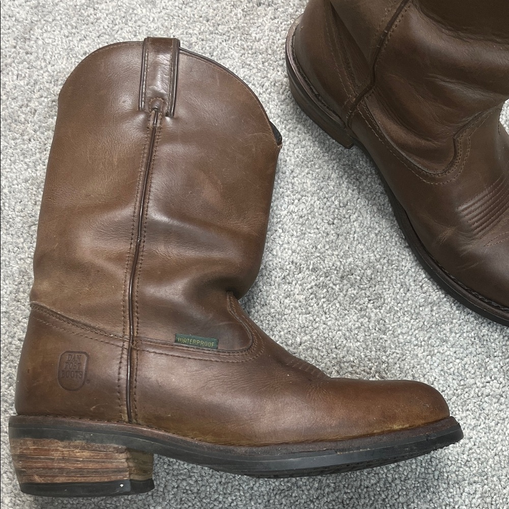 Dan Post Waterproof Boots Brown Leather Albuquerque Size 10D